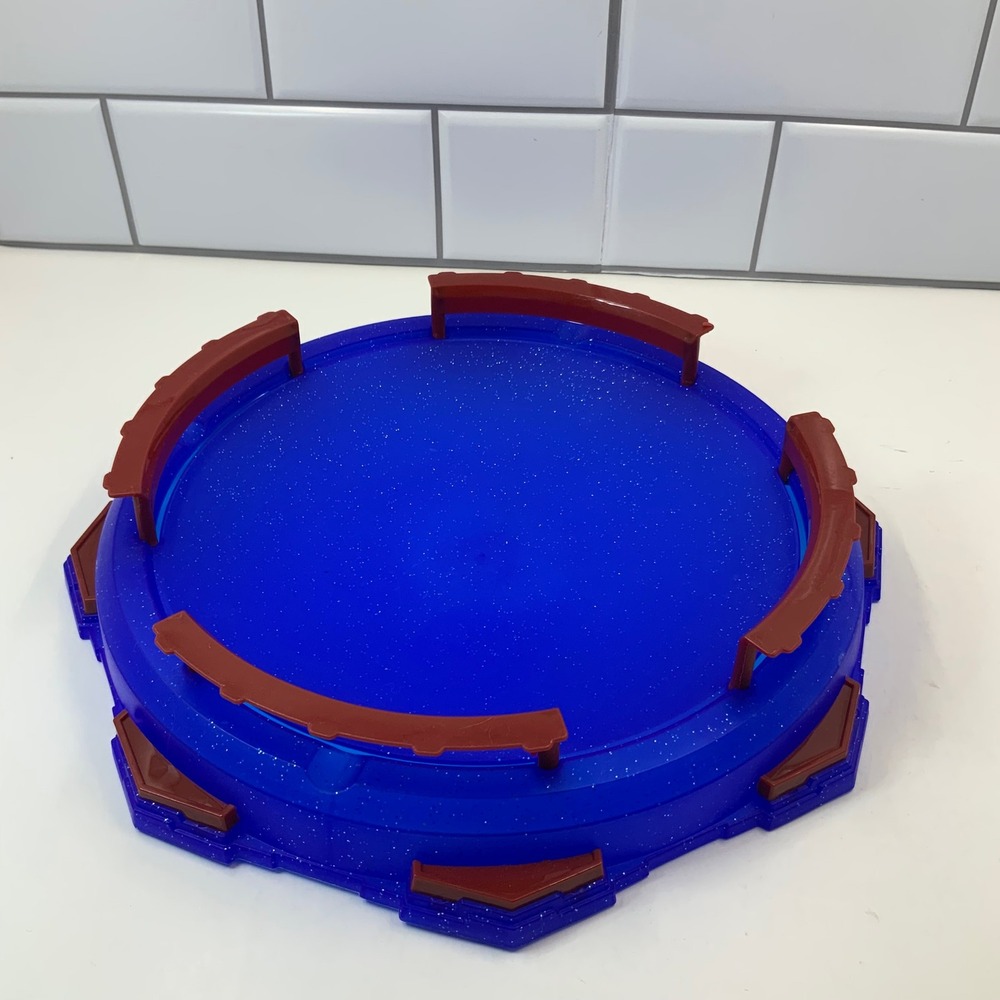 Beyblade Burst Beystadium Blue Glitter Battle Arena Toy Stadium 9.5 Inch